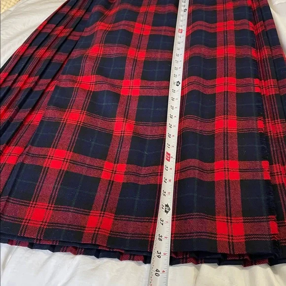 Mosbrook | Pure New Wool | Plaid |Tartan |Pleated | Wrap | Kilt | Skirt| Size 18 - Picture 16 of 16